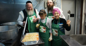 Hasidic Jews Feeding the Hungry